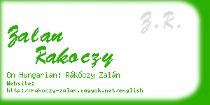 zalan rakoczy business card