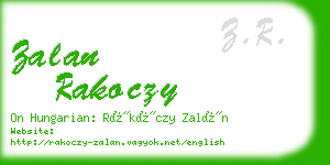 zalan rakoczy business card